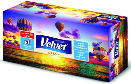 Velvet Chusteczki Higieniczne Dream Celulozowe 3 Warstwowe 90 Listków
