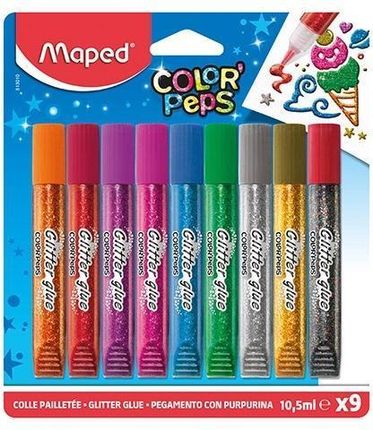 Maped Klej Z Brokatem Colorpeps 9 Kolorów