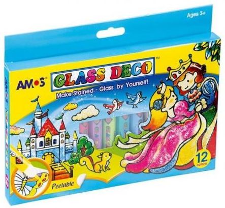 Zdjęcie Kw Trade Farby Witrażowe Glass Deco 12 Kolorów Blister Amos - Zagórz