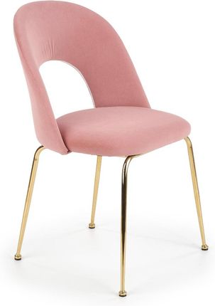 Halmar Krzesło K385 Velvet Jasno Różowe/Złote 