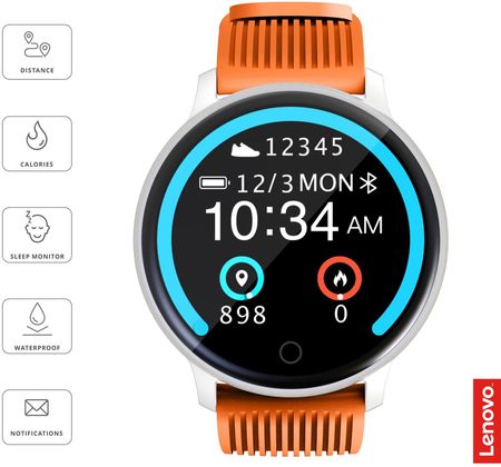Hw10 Waterproof Lenovo Smart Watch Hw10 LENOVO HW10 Pomarańczowy