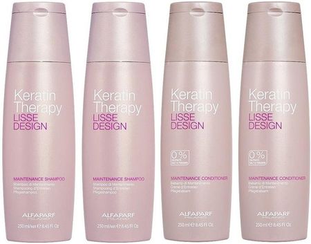 Alfaparf Keratin Therapy Maintenance Zestaw podtrzymujący efekt wygładzenia szampon 2x250ml + odżywka 2x250ml