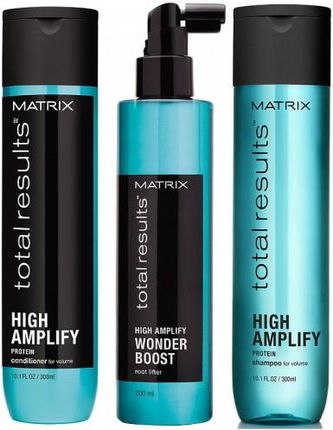 Matrix Total Results High Amplify zestaw do włosów cienkich szampon 300ml + odżywka 300ml + spray 200ml