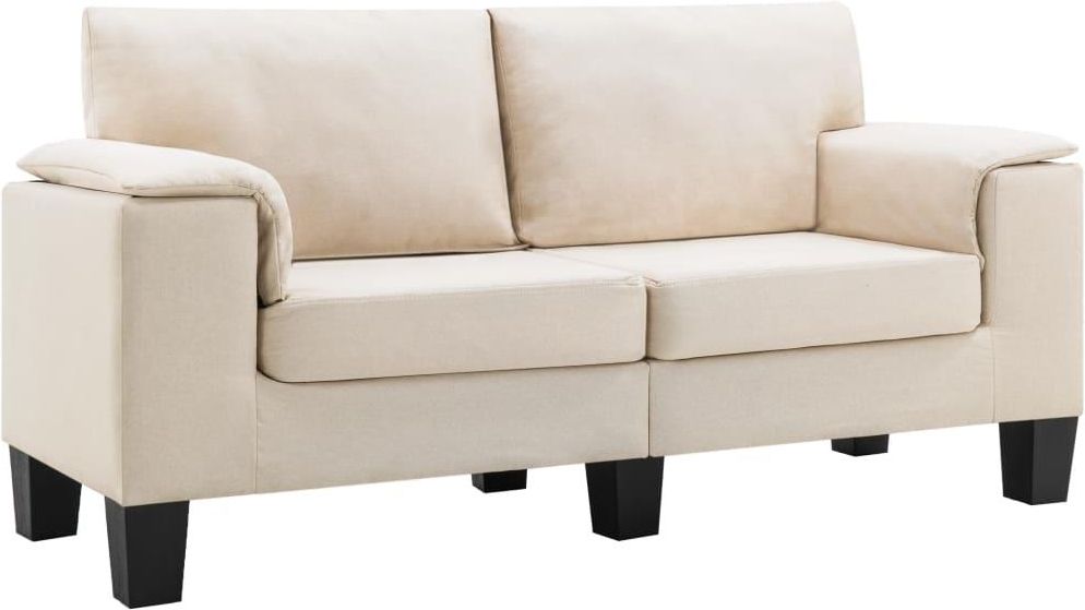 2 Osobowa Sofa Kremowa Tapicerowana Tkaniną Opinie i atrakcyjne ceny