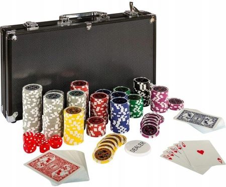 Zestaw Do Pokera 300 Szt Żetonów Black Edition 1 