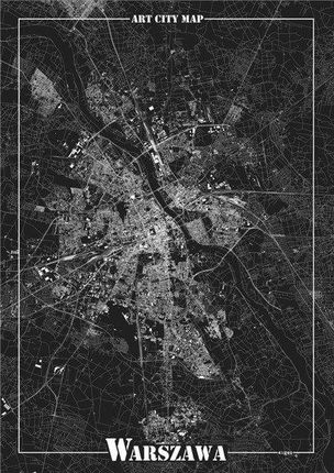 Art Map Plakat Dekoracyjny Warszawa