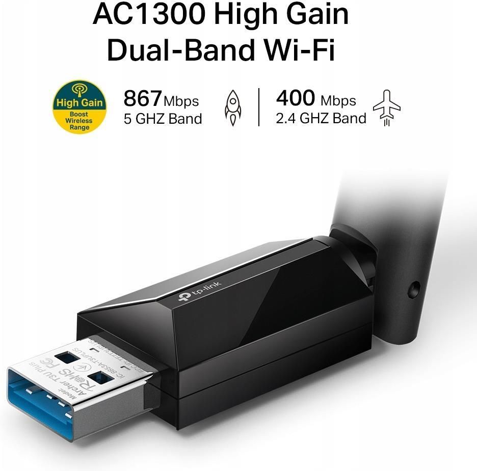 TP-Link Archer T3U Plus (ARCHERT3UPLUS) - zdjęcie 2 TP-Link Archer T3U Plus (ARCHERT3UPLUS)
