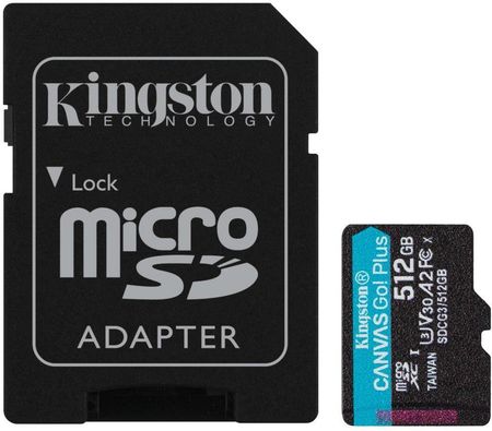Kingston Canvas Go! Plus MicroSDXC 512GB UHS-I U3 (170R/90W)