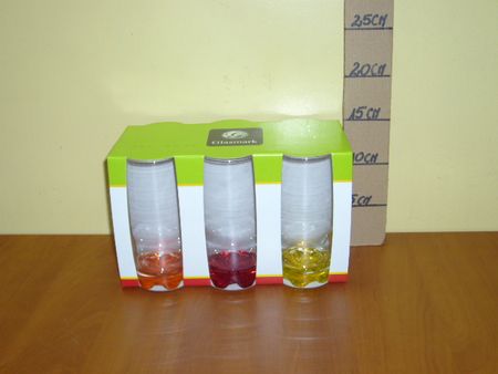 Glasmark szklanki 350ml kolorowe dna 68g8011-w350-5082-26