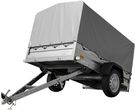 Przyczepka jednoosiowa 200x125 UNITRAILER GARDEN 201 KIPP ze stelażem H-800 i pokrowcem szarym