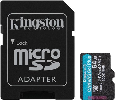 KINGSTON Canvas Go Plus microSD 64GB 170/70MB/s (SDCG364GB)