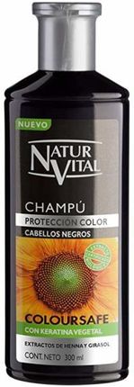 Natur Vital Szampon Utrwalający Kolor Włosów Farbowanych Coloursafe Henna Colour Shampoo Black Hair 300 ml