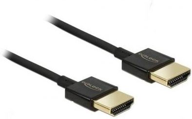 DELOCK Kabel z ethernetem DELOCK 84771 (HDMI M - HDMI M; 1m; kolor czarny)