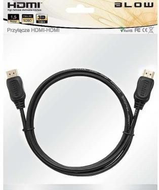 BLOW Kabel BLOW 92-212# (HDMI M - HDMI M; 1,5m; kolor czarny)