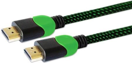 Savio Kabel HDMI v2.0 gaming Xbox oplot złote końcówki Zielony 1,8m (GCL-03)
