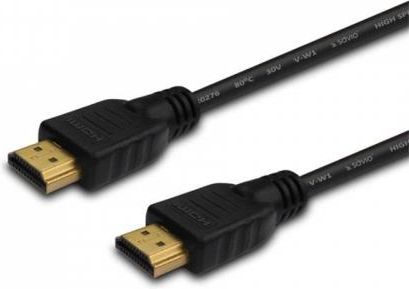 Savio Kabel HDMI v1.4 złote końcówki Czarny 50cm (CL-36)