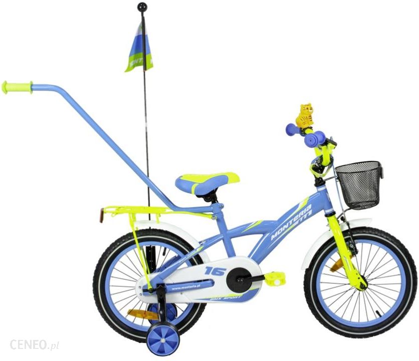  „Monteria“ dviratis 16 '' mėlynai žalias