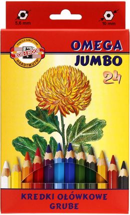 Koh I Noor Kredki Ołówkowe 24Kol Jumbo Omega Kin 3374