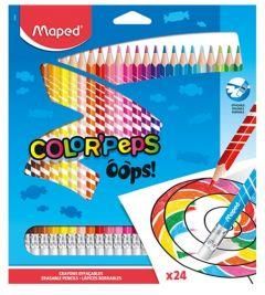 Maped Kredki Colorpeps Oops Trójkątne Z Gumką 24 Kol