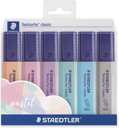 Staedtler Zakreślacz Textsurfer Classic Pastel 6 Kolorów W Opakowaniu