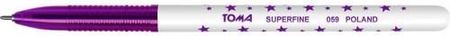 Toma Długopis To-059 S-Fine Fioletowy Gwiazdki