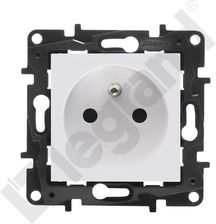 Zdjęcie Legrand Gniazdo Zasilające 2P+Z Zaciski Śrubowe Bez Przesłony Styków Biały Niloe Step 863130 - Andrychów