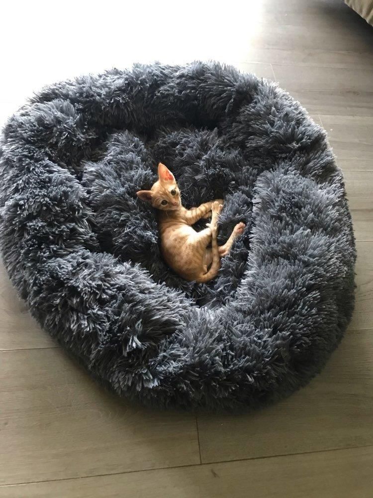 Unizoo Legowisko Dla Psa I Kota Pluszowe L 70Cm Ciepłe Ciemnoszare - zdjęcie 2 Unizoo Legowisko Dla Psa I Kota Pluszowe L 70Cm Ciepłe Ciemnoszare