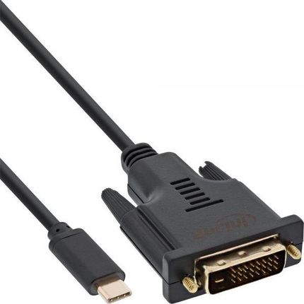 InLine Adapter USB InLine InLine Adapter USB - DVI - USB Typ C męski na DVI męski (DP Alt Mode) - czarny - 2m (64132)