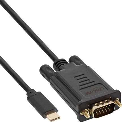 InLine Kabel USB InLine InLine Kabel USB Display, USB Typu-C męski na VGA męski Tryb (DP Alt), czarny,1m (64141)