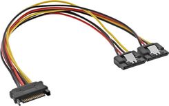 InLine SATA Kabel- Y zasilający żeński do 2x męski 0.3m (29683C)