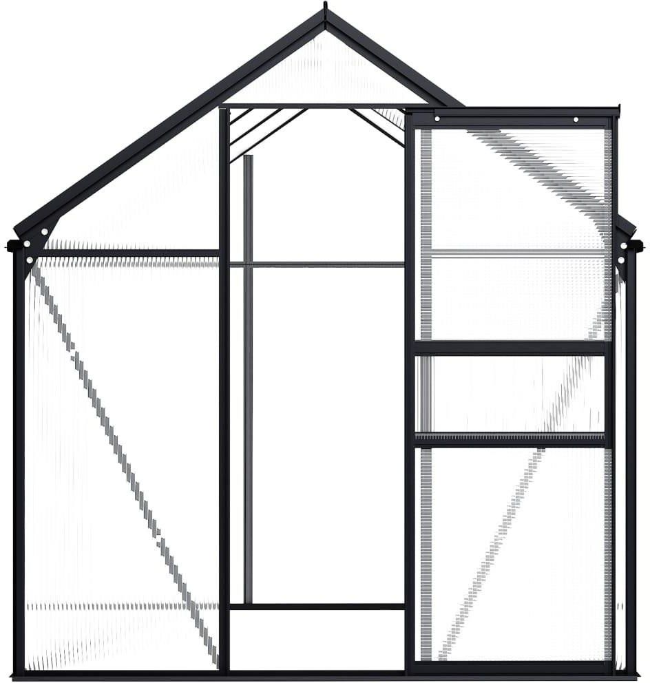 VidaXL Szklarnia, antracytowa, aluminium, 3,61 m² 48209 - zdjęcie 4 VidaXL Szklarnia, antracytowa, aluminium, 3,61 m² 48209