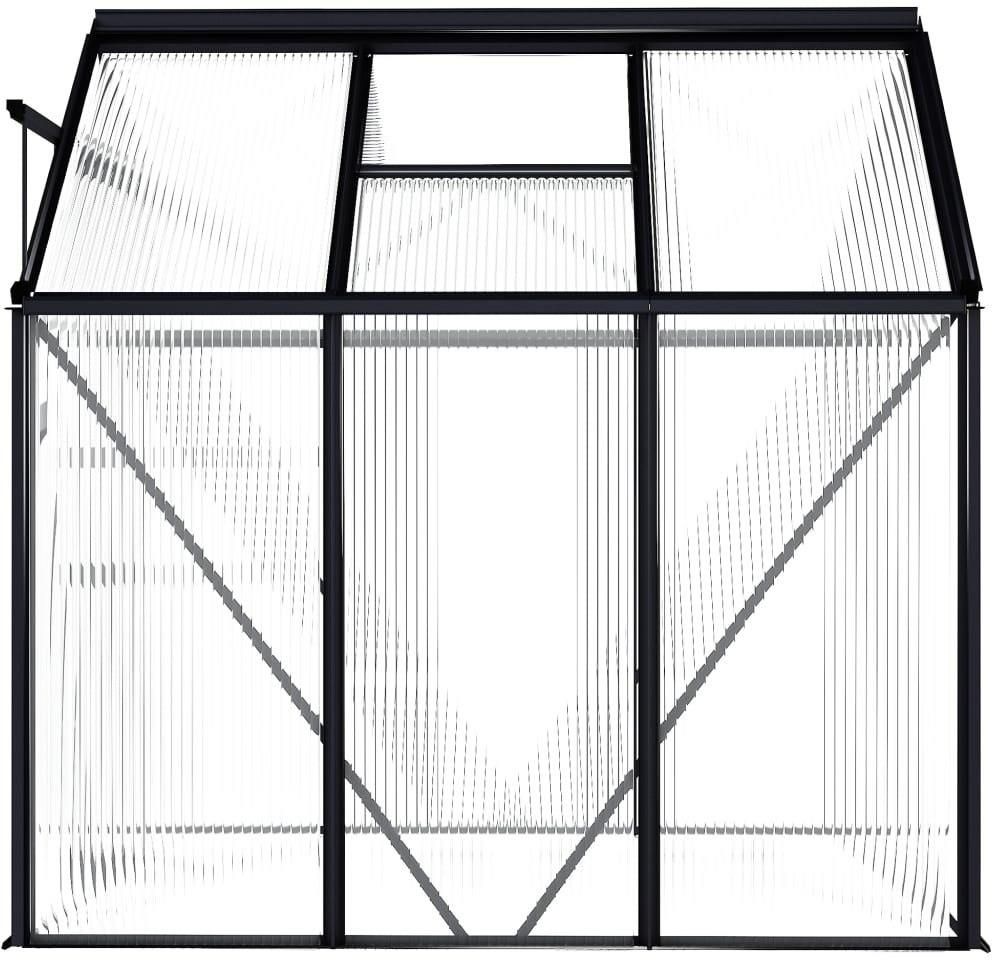 VidaXL Szklarnia, antracytowa, aluminium, 3,61 m² 48209 - zdjęcie 6 VidaXL Szklarnia, antracytowa, aluminium, 3,61 m² 48209