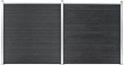 Zdjęcie VIDAXL OGRODZENIE DO OGRODU WPC 353 X 186 CM SZARE - Sopot
