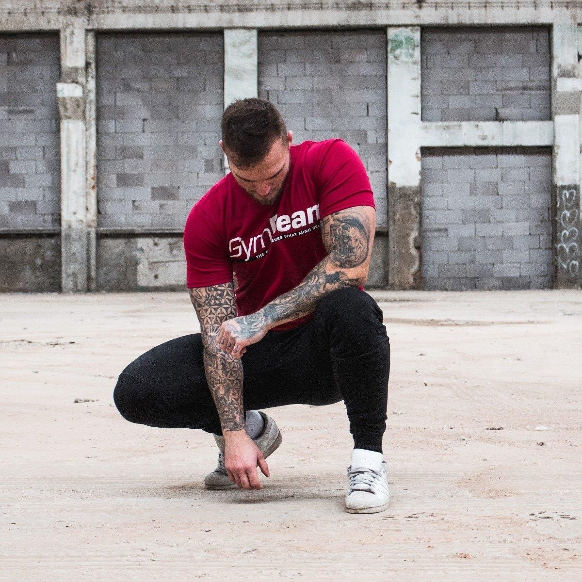 Gymbeam Męska Koszulka Body And Mind Cardinal Red - zdjęcie 1 Gymbeam Męska Koszulka Body And Mind Cardinal Red