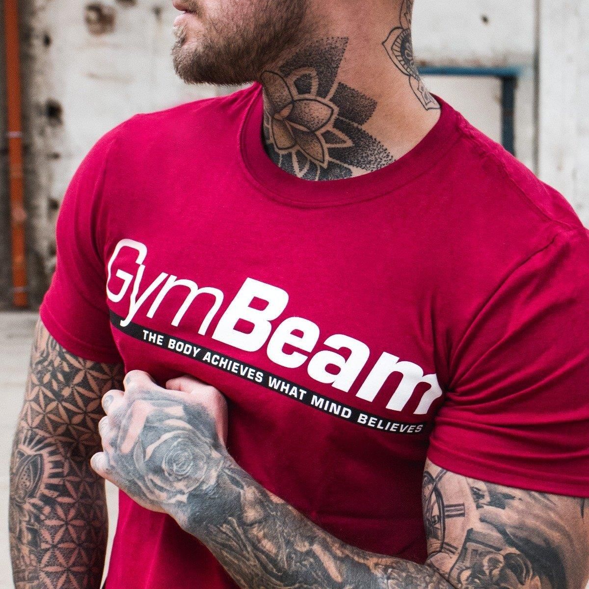 Gymbeam Męska Koszulka Body And Mind Cardinal Red - zdjęcie 2 Gymbeam Męska Koszulka Body And Mind Cardinal Red
