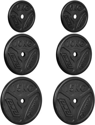 Marbo Sport Obciążenia Żeliwne Slim 2X15Kg 2X10Kg + 2X5Kg