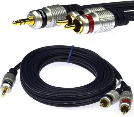 Kabel wtyk AUX Jack Stereo 3,5 / 2x RCA Cinch VITALCO JKD10 1,5m