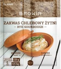Zdjęcie Browin Zakwas chlebowy żytni z drożdżami i słodem 409421 23g - Poniatowa