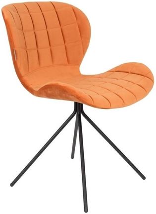 Zuiver Aksamitne Krzesło Do Jadalni Omg Velvet Pomarańczowe 