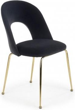 Halmar K385 Krzesło Czarny Złoty