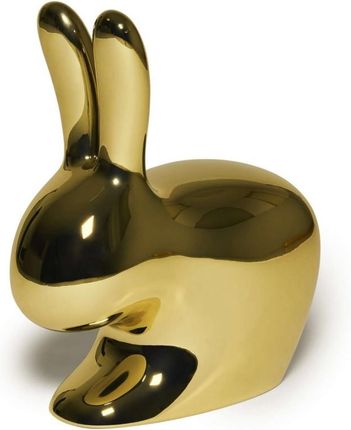 Qeeboo Krzesło Rabbit Chair Metalizowane Złote 