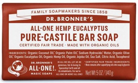 Dr. Bronner’S Mydło Eukaliptus Pure Castile Bar Soap Eucalyptus 140 G