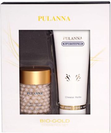 Pulanna Bio-Gold Pearl Cream Krem Perłowy Ze Złotem 60 G + Mleczko Do Demakijażu