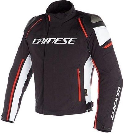 Dainese Racing 3 D-Dry Jacket Black/White/Fluo Red Biały