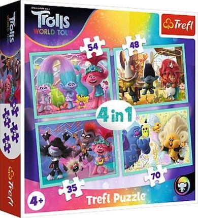 Trefl Puzzle 4W1 Trasa Koncertowa Troli 34336