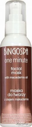 BINGOSPA One Minute Facial Mask Maska Do Twarzy Z Olejem Makadamia 150 G