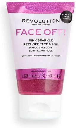 Revolution Skincare Face Off! Pink Sparkle Glitter Maseczka Do Twarzy Peel-Off