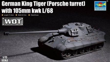 Trumpeter Plastikowy model do sklejania King Tiger w/ 105mm kWh L/68 Porsche Turret