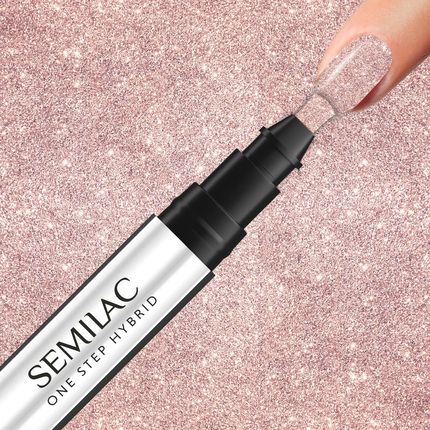Semilac S245 One Step Hybrid Glitter Pink Beige 3ml