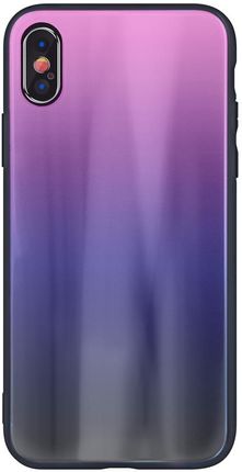 Aurora Glass do Samsung S20 różowo czarna